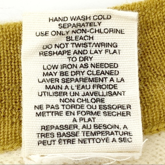 Anthropologie Sleeping on Snow Wool Ivory Embellished Cardigan Sweater Pockets S - Picture 9 of 11